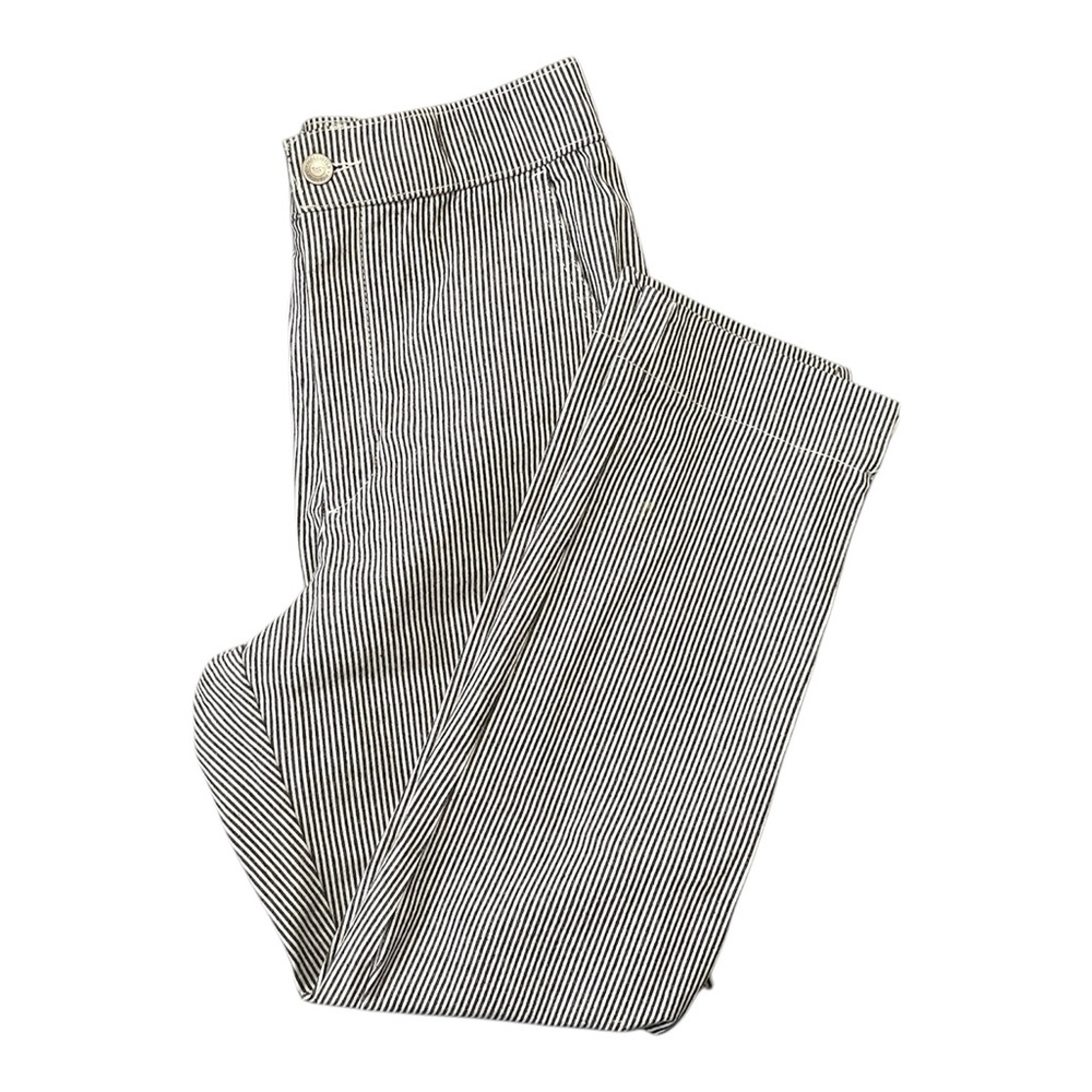 Hollister Striped Dark Gray and White Pants